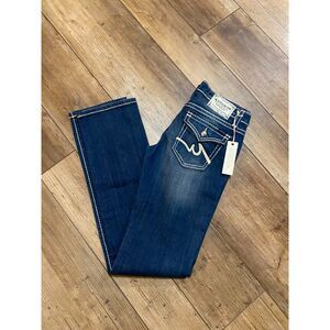 ANONAME Chrissy Straight Leg Jeans Dark Wash Sz 27